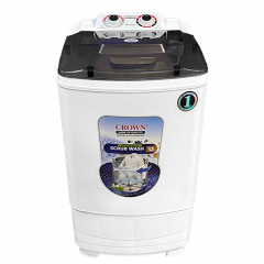 Crown Washing Machine WM M-1070 Single Tub Low Noise Design Brand Warranty Black HMA